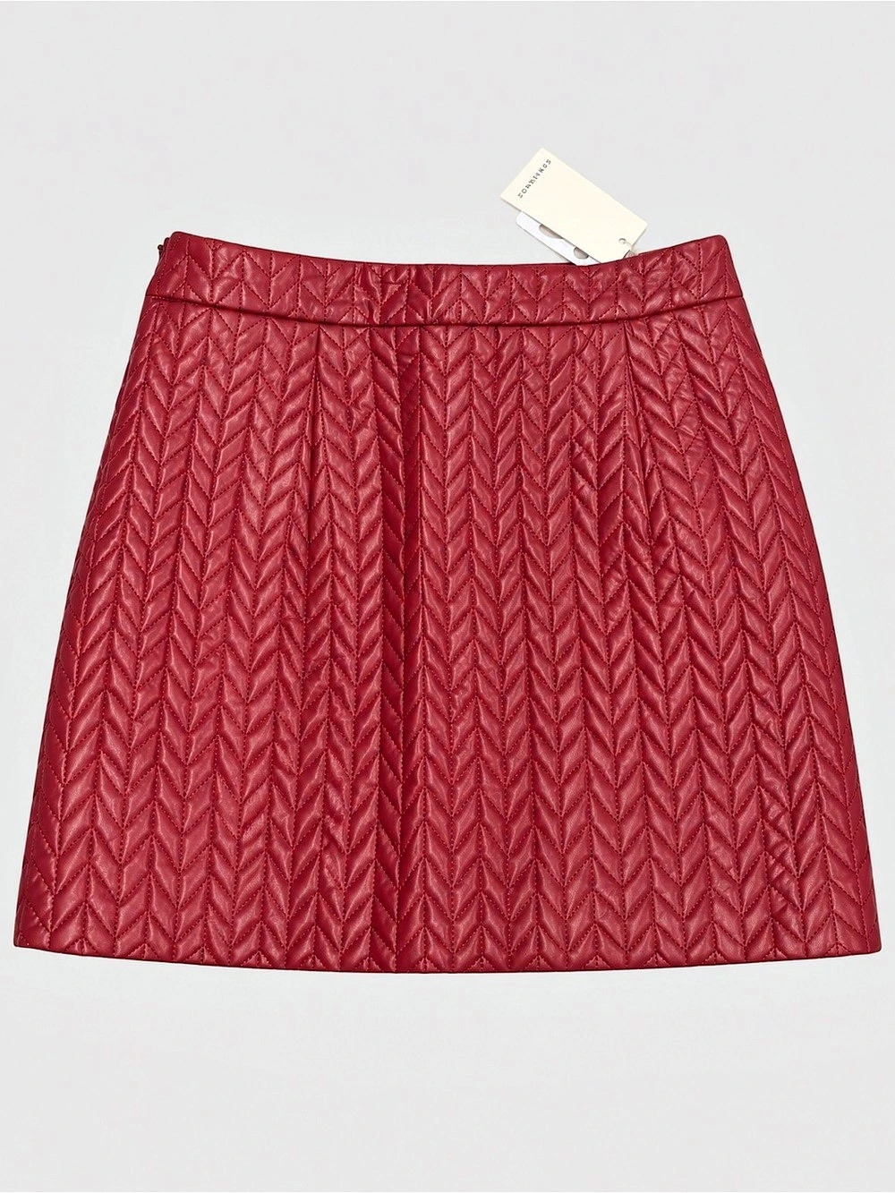 Cammense Quilted Mini Skirt in Red NWT